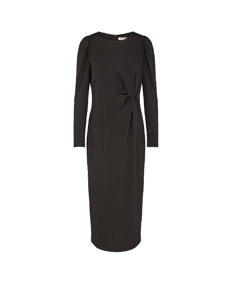 Co'Couture Talia Drape Jersey Dress - Black