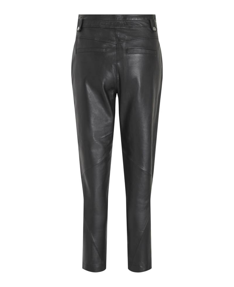 Rouge Vila Viaubrey Leather HW Pants - Black